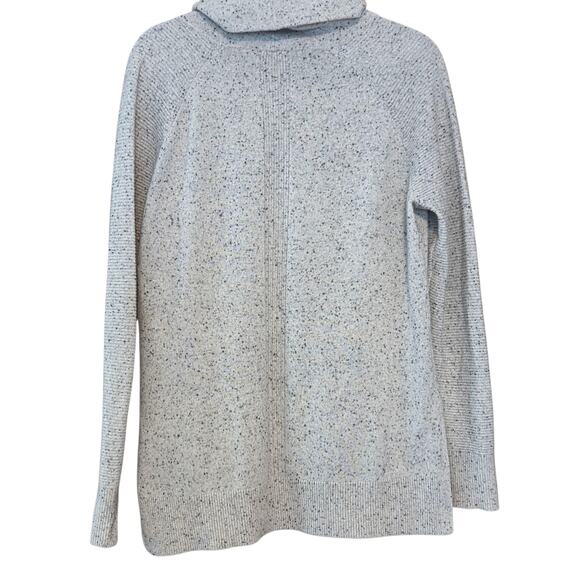 Athleta Cashmere Cowl Neck Sweater High-low Oversized Light Gray size Medium - Picture 6 of 12
